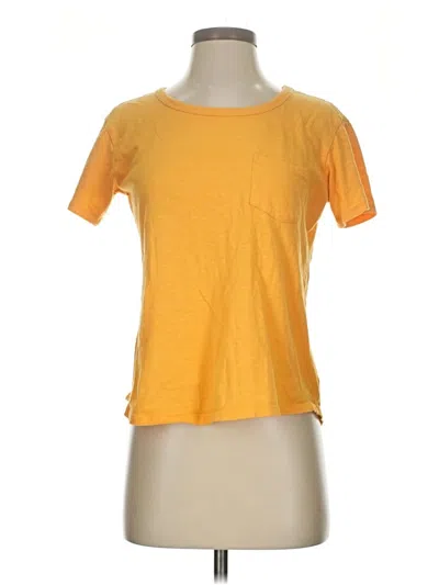 Pre-owned A.n.a. A New Approach Short Sleeve T-shirt In Yellow