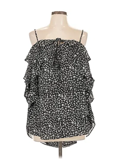 Pre-owned A.n.a. A New Approach Sleeveless Blouse In Black