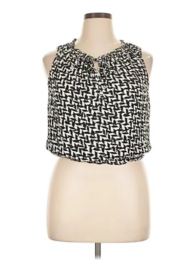 Pre-owned A.n.a. A New Approach Sleeveless Blouse In Black