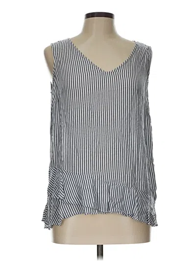 Pre-owned A.n.a. A New Approach Sleeveless Blouse In Blue