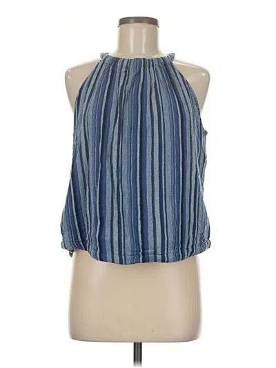 Pre-owned A.n.a. A New Approach Sleeveless Blouse In Blue