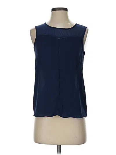 Pre-owned A.n.a. A New Approach Sleeveless Blouse In Blue