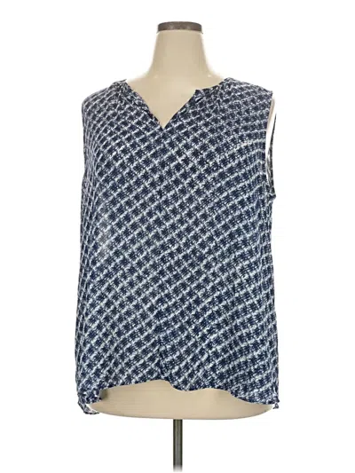 Pre-owned A.n.a. A New Approach Sleeveless Blouse In Blue