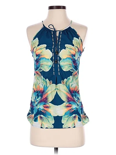 Pre-owned A.n.a. A New Approach Sleeveless Blouse In Blue