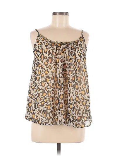 Pre-owned A.n.a. A New Approach Sleeveless Blouse In Brown