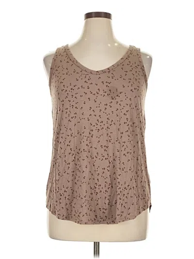 Pre-owned A.n.a. A New Approach Sleeveless Blouse In Brown