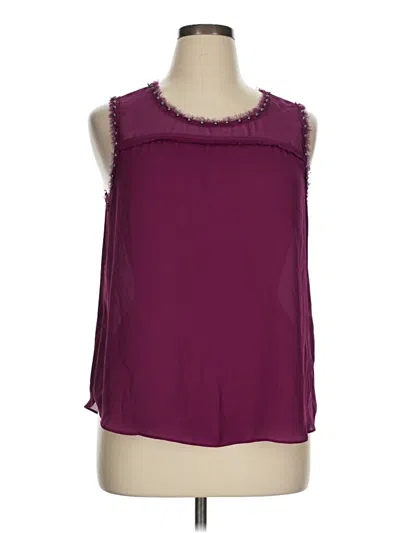 Pre-owned A.n.a. A New Approach Sleeveless Blouse In Burgundy
