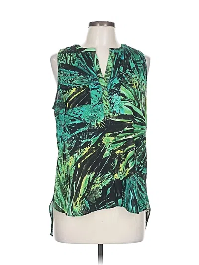 Pre-owned A.n.a. A New Approach Sleeveless Blouse In Green