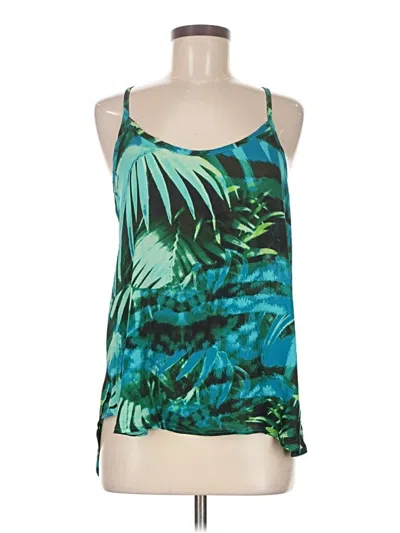 Pre-owned A.n.a. A New Approach Sleeveless Blouse In Green