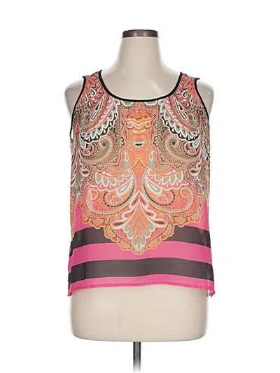 Pre-owned A.n.a. A New Approach Sleeveless Blouse In Pink