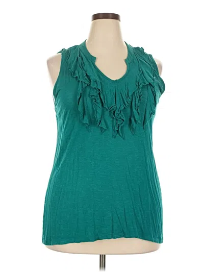 Pre-owned A.n.a. A New Approach Sleeveless Blouse In Teal