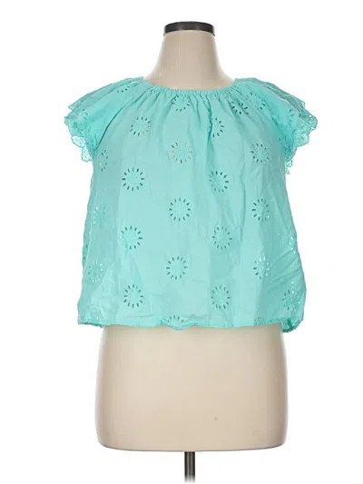 Pre-owned A.n.a. A New Approach Sleeveless Blouse In Teal