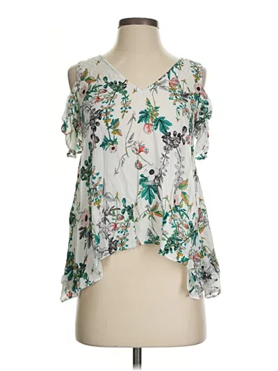 Pre-owned A.n.a. A New Approach Sleeveless Blouse In White
