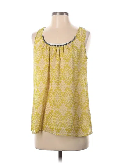 Pre-owned A.n.a. A New Approach Sleeveless Blouse In Yellow