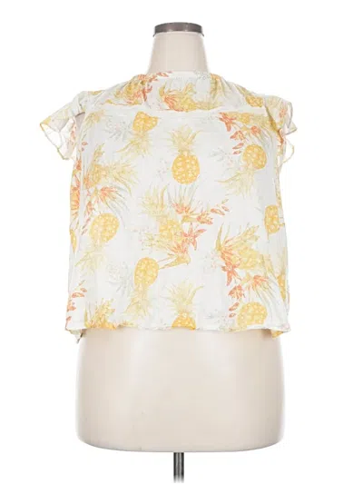 Pre-owned A.n.a. A New Approach Sleeveless Blouse In Yellow