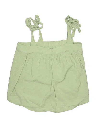 Pre-owned A.n.a. A New Approach Sleeveless Top Green Halter Neckline Tops