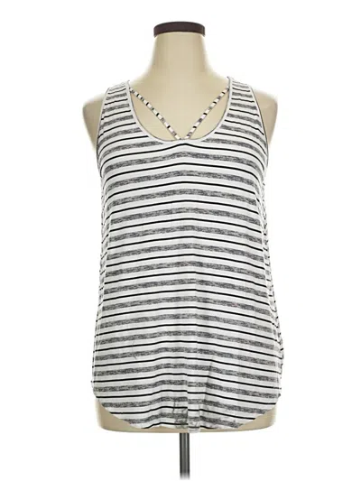 Pre-owned A.n.a. A New Approach Sleeveless Top Silver Scoop Neck Tops