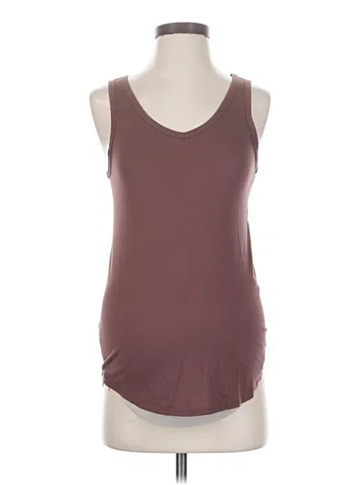 Pre-owned A.n.a. A New Approach Sleeveless T-shirt In Burgundy