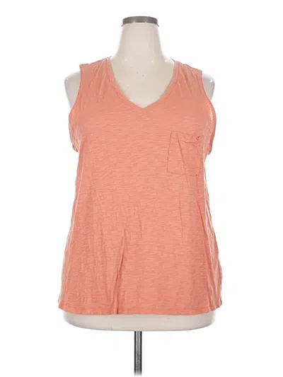Pre-owned A.n.a. A New Approach Sleeveless T-shirt In Orange