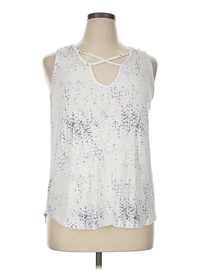 Pre-owned A.n.a. A New Approach Sleeveless T-shirt In Silver