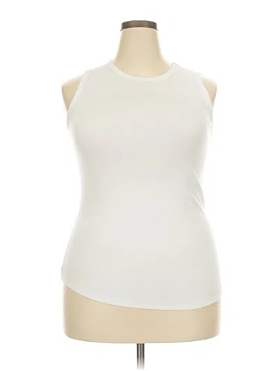 Pre-owned A.n.a. A New Approach Sleeveless T-shirt In White