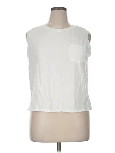 Pre-owned A.n.a. A New Approach Sleeveless T-shirt In White