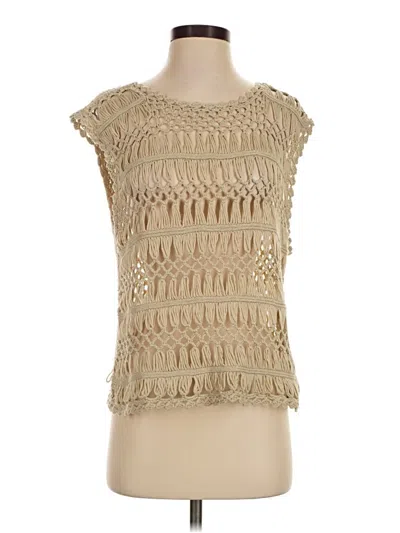 Pre-owned A.n.a. A New Approach Sweater Vest In Tan