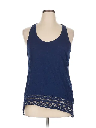 Pre-owned A.n.a. A New Approach Tank Top Blue Halter Neckline Tops