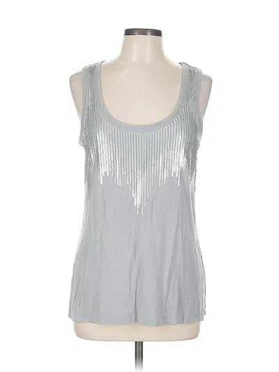 Pre-owned A.n.a. A New Approach Tank Top Silver Halter Neckline Tops