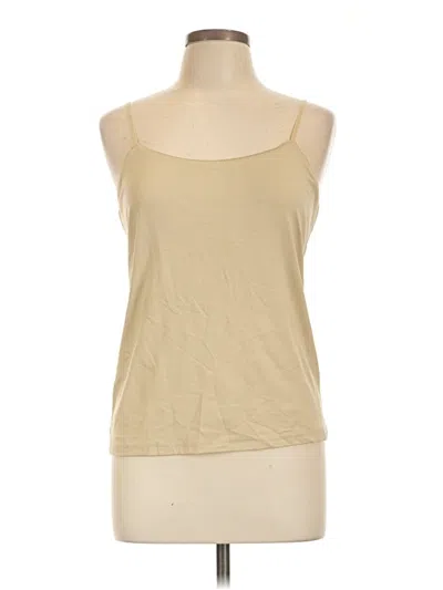 Pre-owned A.n.a. A New Approach Tank Top Tan Strapless Neckline Tops