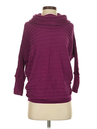 Pre-owned A.n.a. A New Approach Turtleneck Sweater In Purple