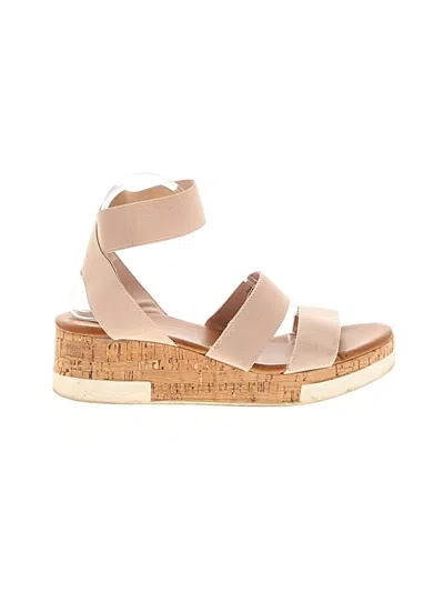 Pre-owned A.n.a. A New Approach Wedges In Tan