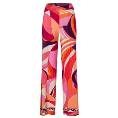 Ana Alcazar Printed Trousers In Pink