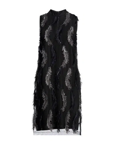 Ana Alcazar Woman Midi Dress Black Size 8 Polyester, Polyamide