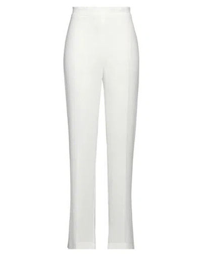 Ana Alcazar Woman Pants White Size 10 Polyester, Elastane