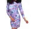 Ana Clare Ava Under The Sea Mermaid Long Sleeve Dress In Lavender In Purple