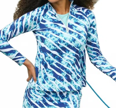 Ana Clare Briley Half Zip Pullover In Bengie In Multi