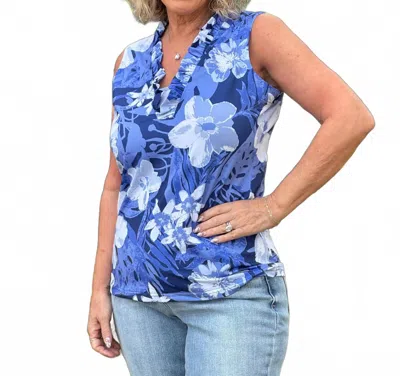 Ana Clare Calla Ruffle Top In Nolana In Pink