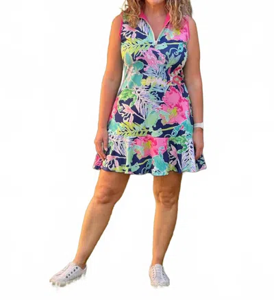 Ana Clare Jackie Swing Dress In Crabby In Multi