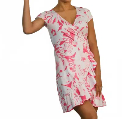 Ana Clare Lola Faux Wrap Dress In Rosa In Pink