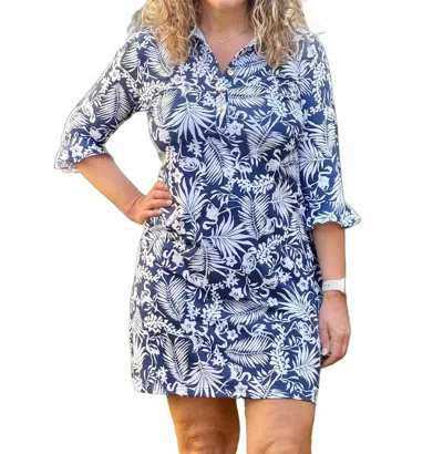 Ana Clare Marin Flounce Dress In Flamboyance In Blue