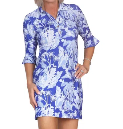 Ana Clare Marin Flounce Mini Dress In Dolly In Blue