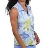 Ana Clare Sea Turtles Sleeveless Top In Multi In Multi