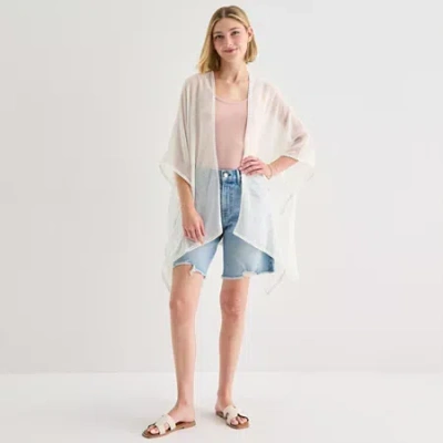 Ana Crochet Back Wrap In Blue