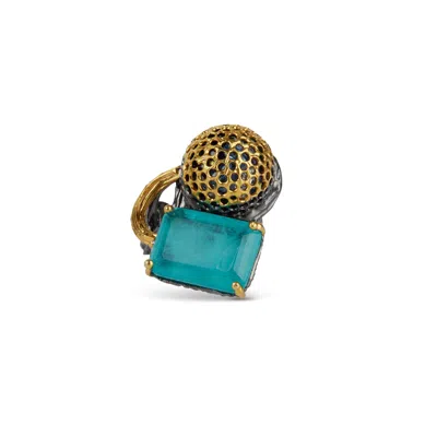 Ana Dyla Women's Blue Apatite Ring In Gold