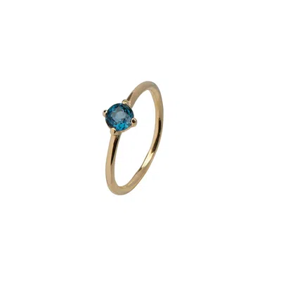 Ana Dyla Women's Blue Delphine London Topaz Ring In Gold