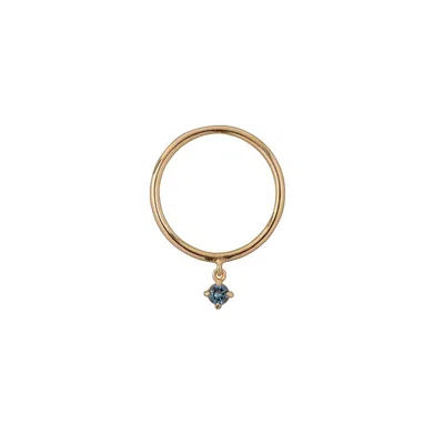 Ana Dyla Women's Blue / Gold Mångata London Topaz Ring