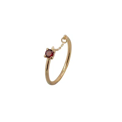 Ana Dyla Women's Ella Garnet Ring In Gold