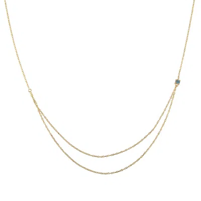 Ana Dyla Women's Elodie London Topaz Necklace In Gray/yellow