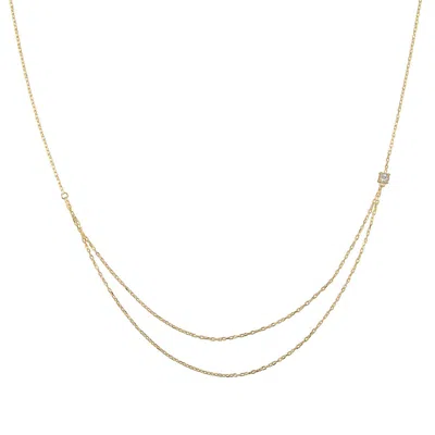 Ana Dyla Women's Elodie White Topaz Necklace In Gold